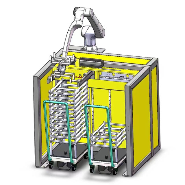 Manipulador de robô de treliça para unidade automática